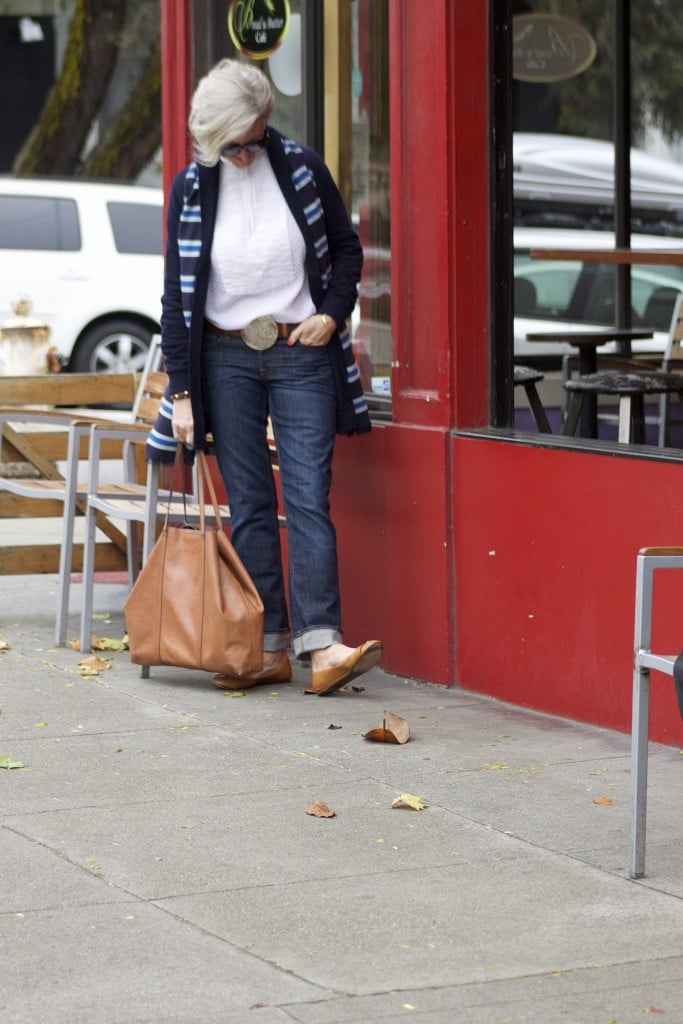 blue jeans and boyfriend sweater