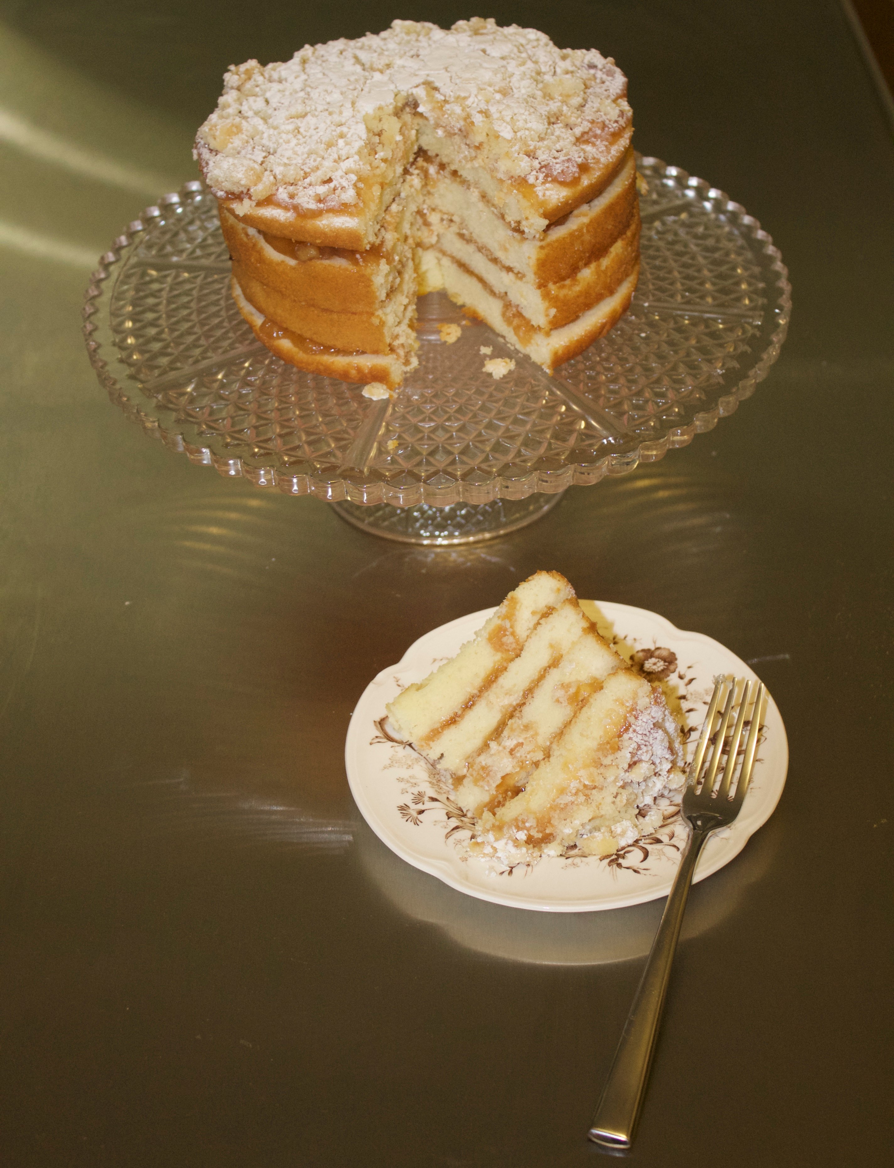 but first-things-first. the grocery list is finished, so i'm off to the store for a few key ingredients like apples and walnuts that are missing from my pantry. mr. style thinks my baking skills are a tad rusty. ha! once a baker always a baker. but we're giving harvest apple cake a trial run. guess what? it was delicious.