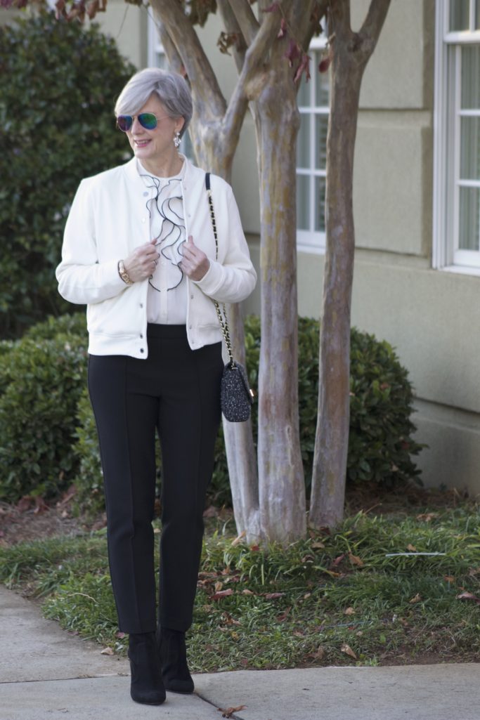 white and black
