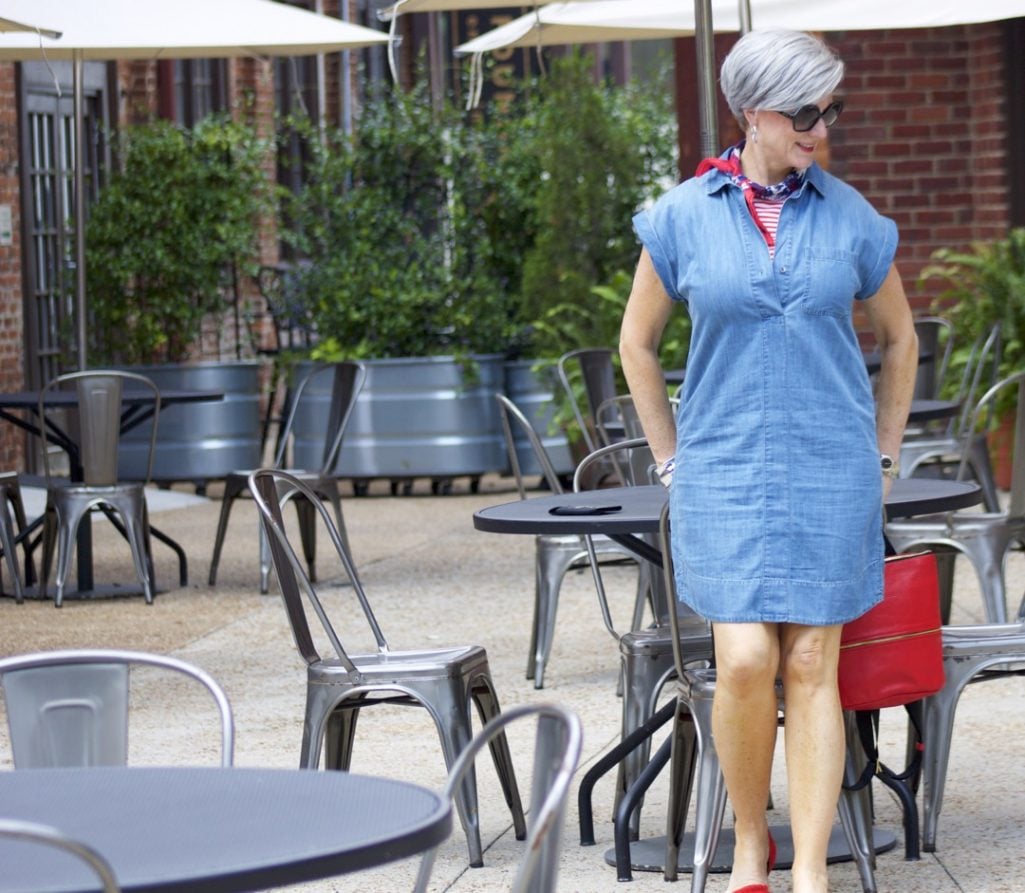 j.crew denim dress