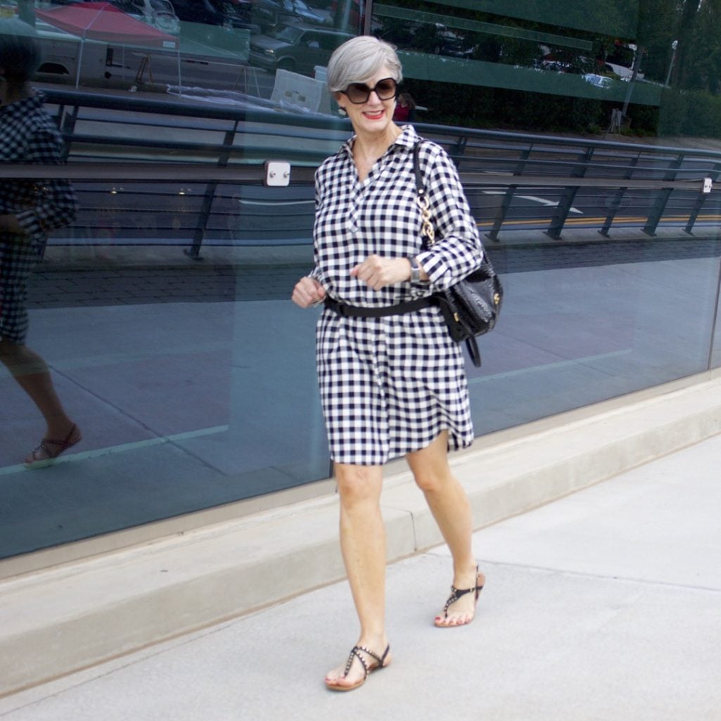gingham shirtdress