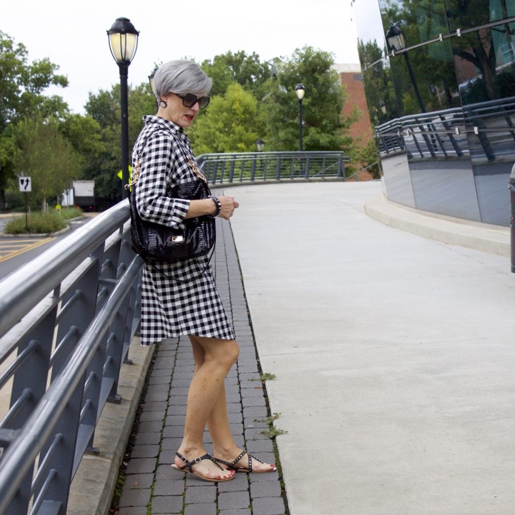 gingham shirtdress