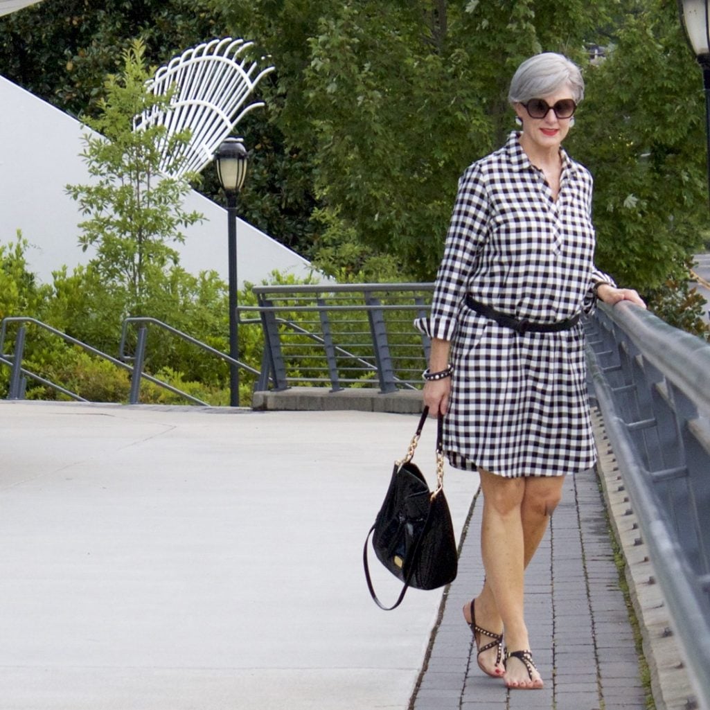 gingham shirtdress