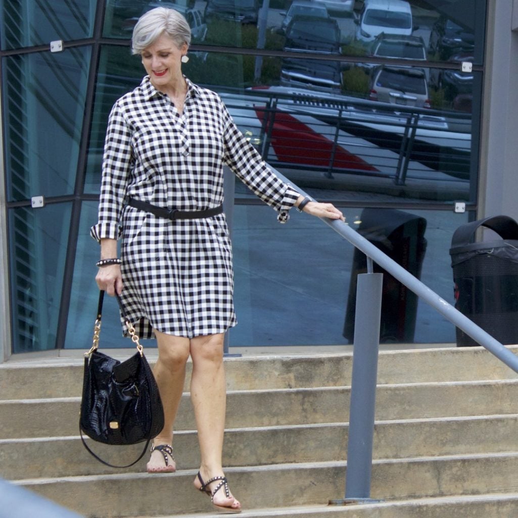 gingham shirtdress
