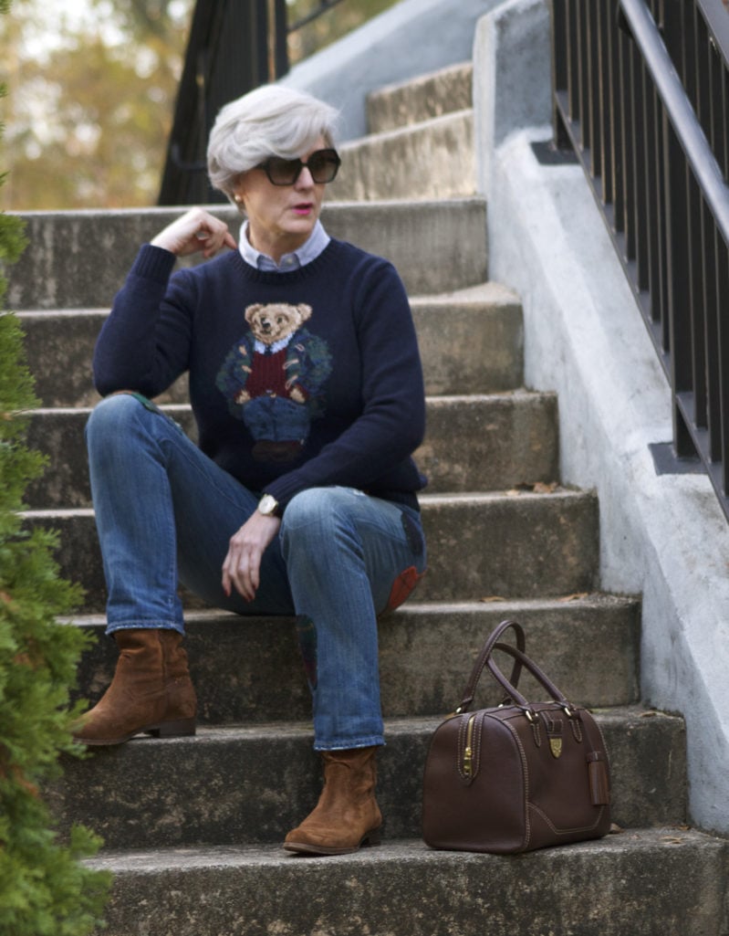 ralph lauren boyfriend jeans ralph lauren bear sweater