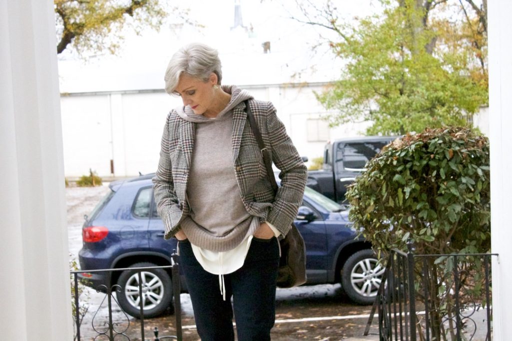 j.crew blazer, ann taylor sweater, dolce vita booties