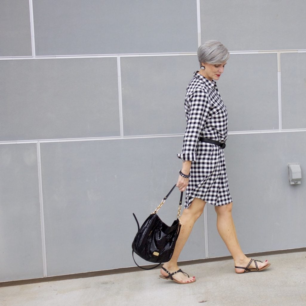 gingham shirtdress