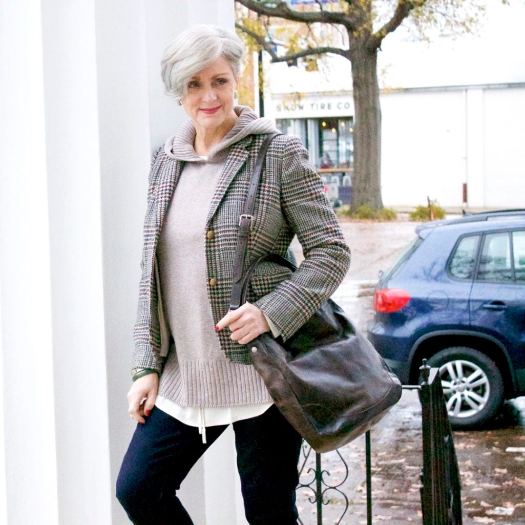 j.crew blazer, ann taylor sweater, dolce vita booties