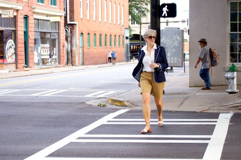 silk button up, j.crew chinos, j.crew school boy blazer
