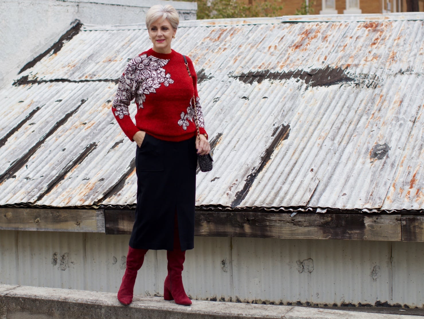 sweters and skirts and coats