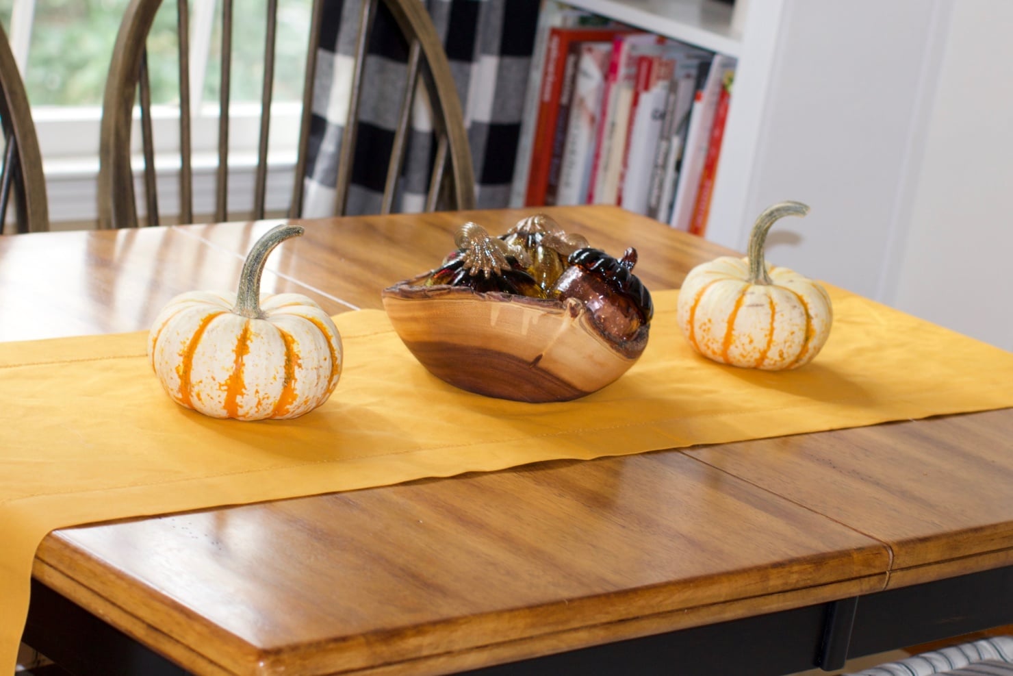 fall home design updates from beth at a Style at a Certain Age who is wearing a Ralph Lauren Polo Bear sweater, J.Crew skinny jeans, and J.Crew Ryan Loafers