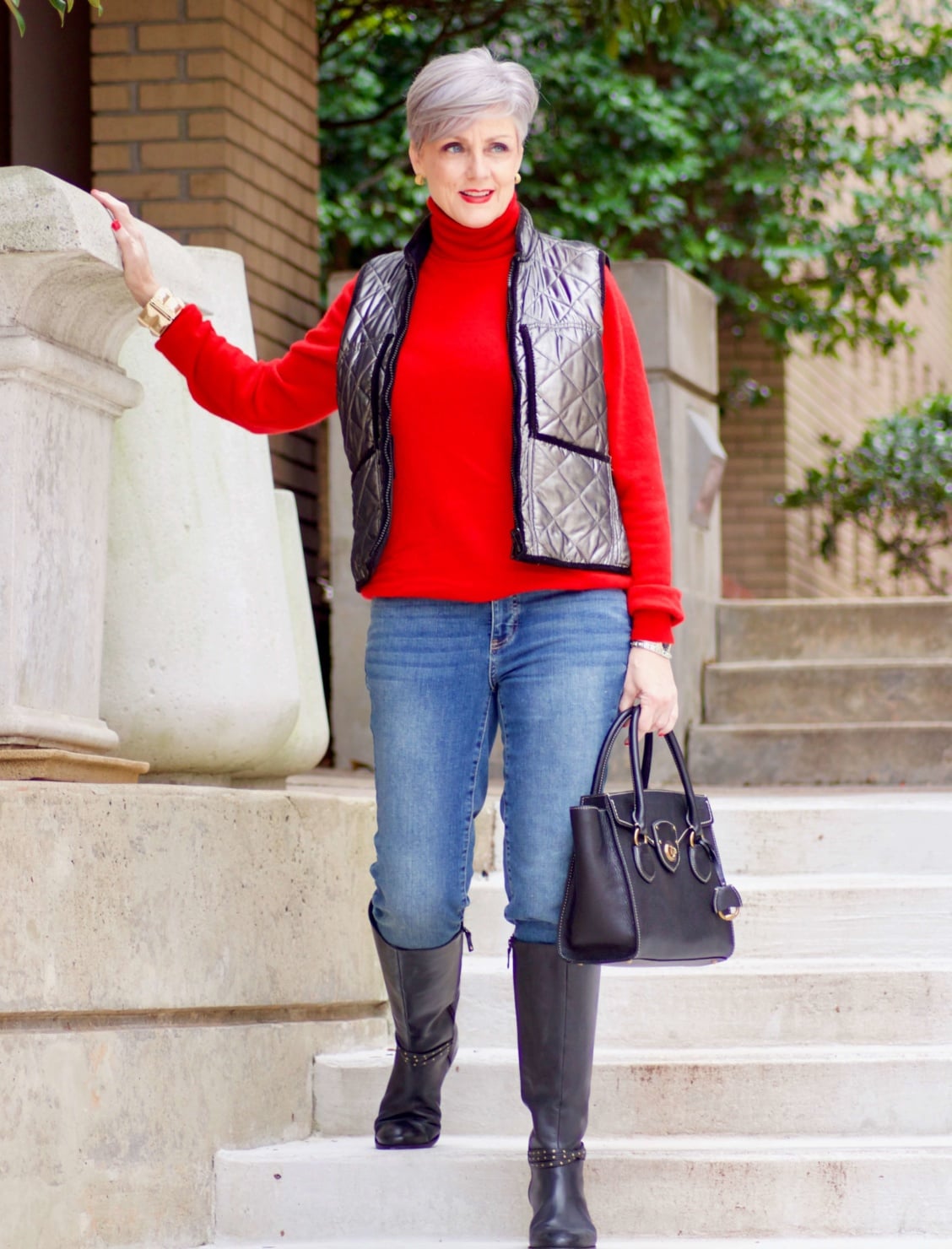 beth from Style at a Certain Age wears five classic winter essentials