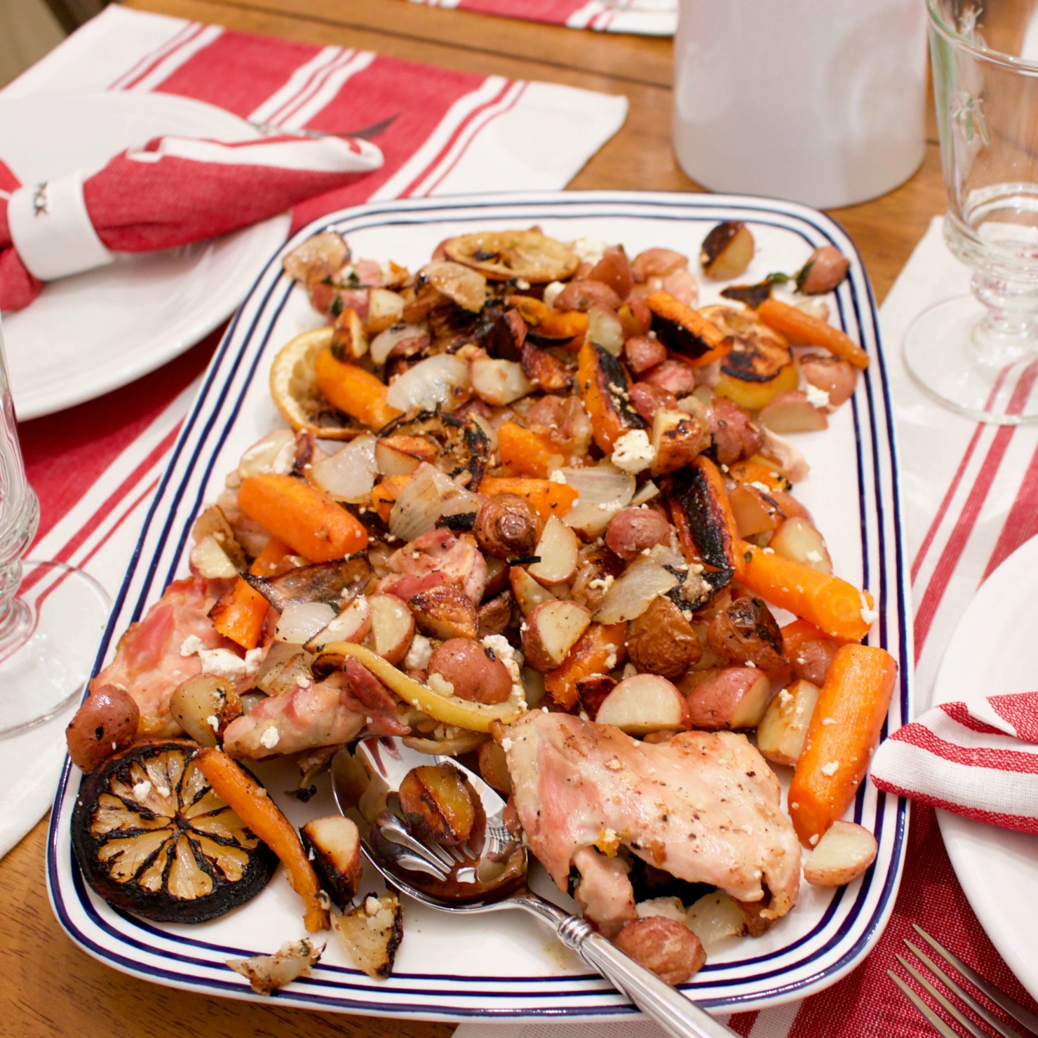 greek chicken sheet pan dinner