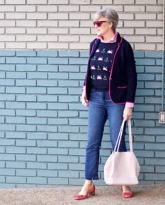 how to wear a knit blazer