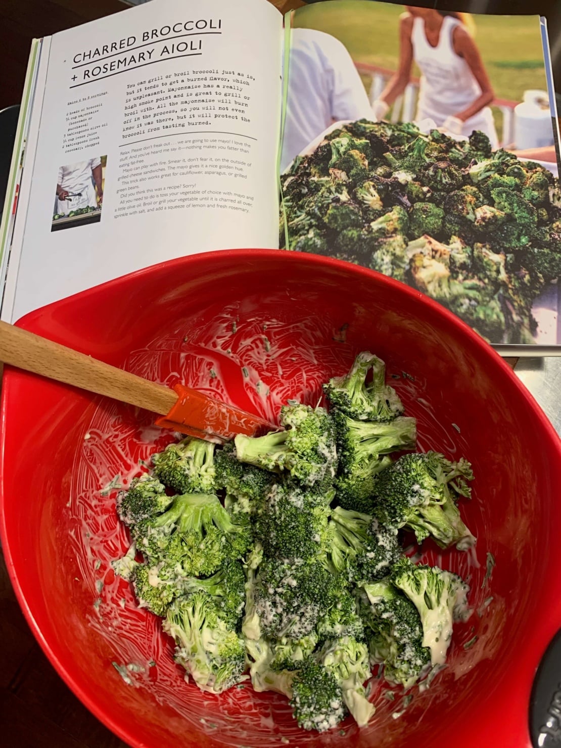 charred broccoli & rosemary aioli