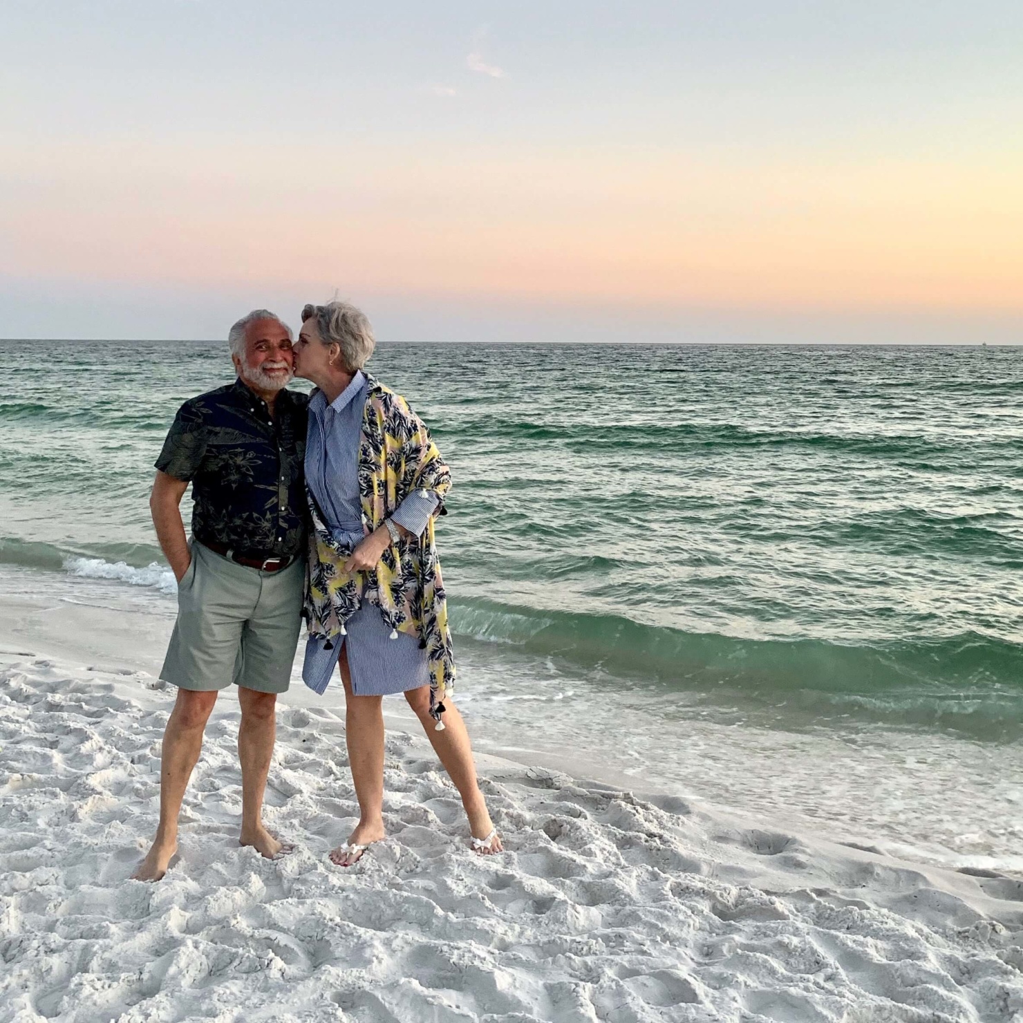 beth from Style at a Certain Age wears a Gretchen Scott shirtdress while visiting Panama City Beach
