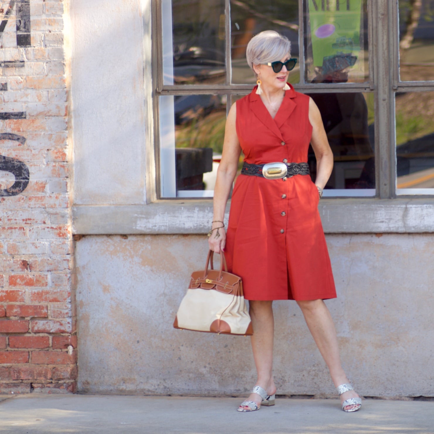 beth from Style at a Certain Age wears a dress from JC Penney
