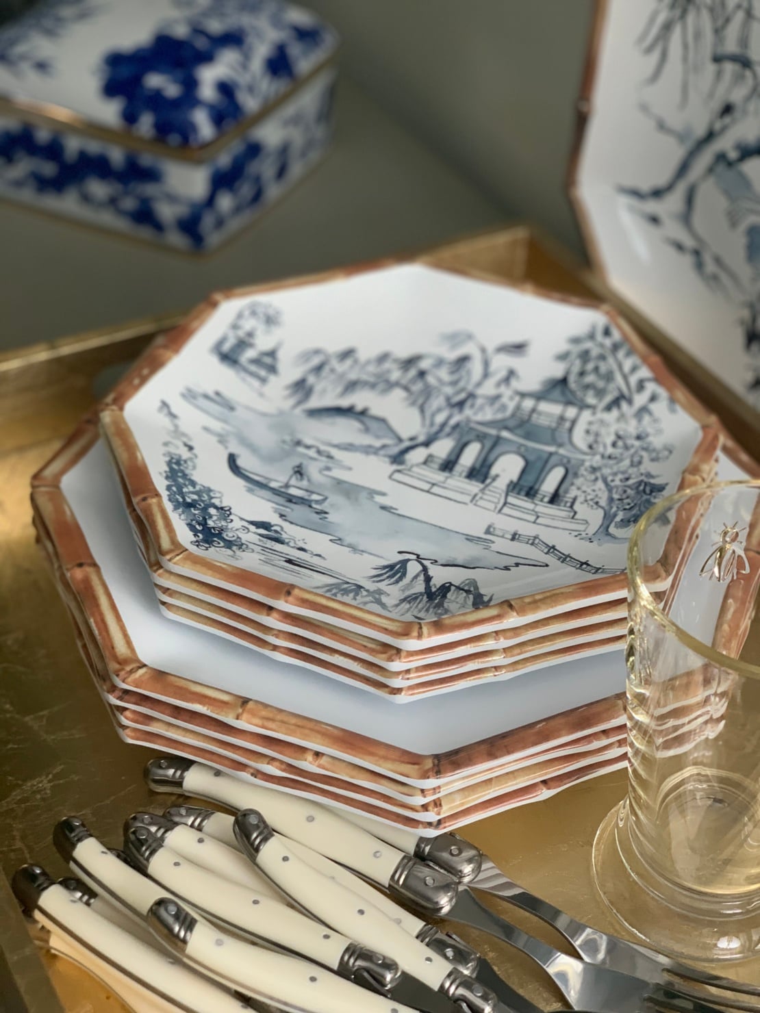 bamboo melamine plates
