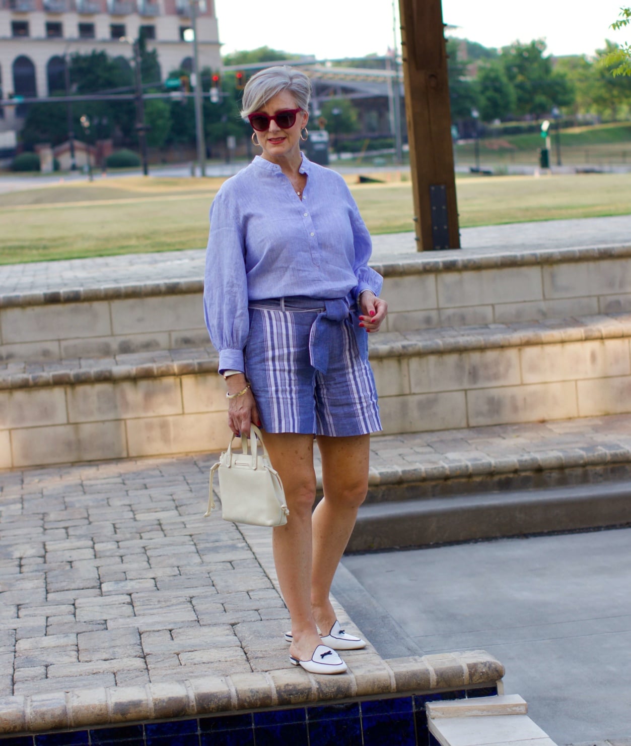 lightweight linen shirt and shorts