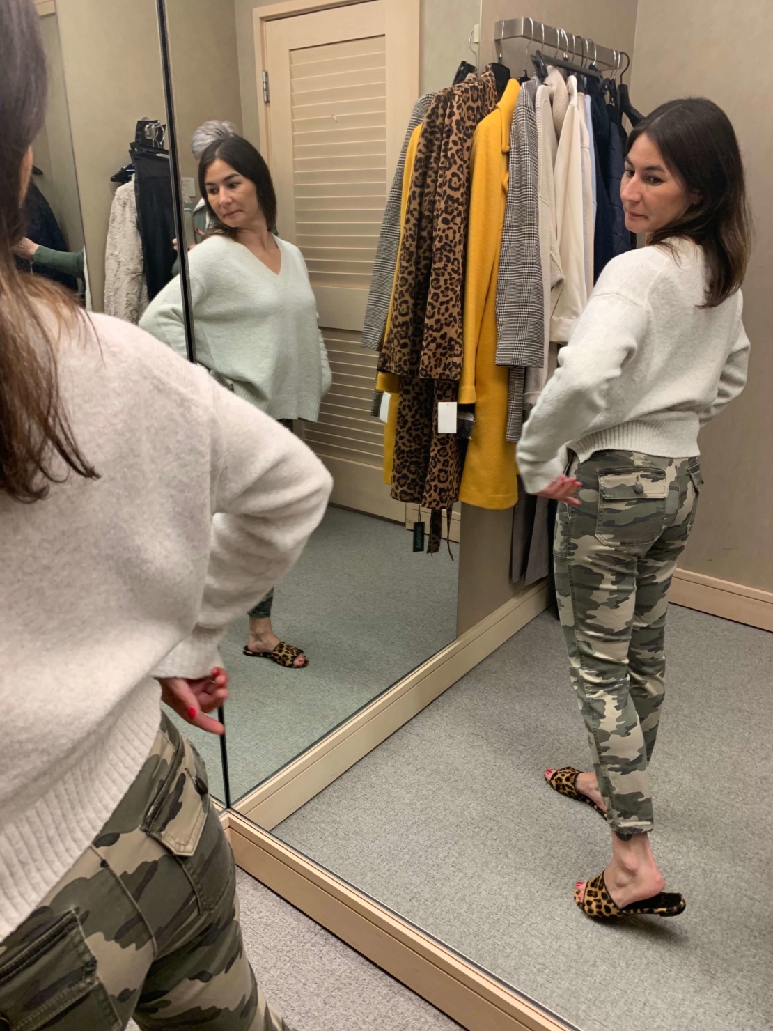 vince cashmere sweater calson camouflage pants
