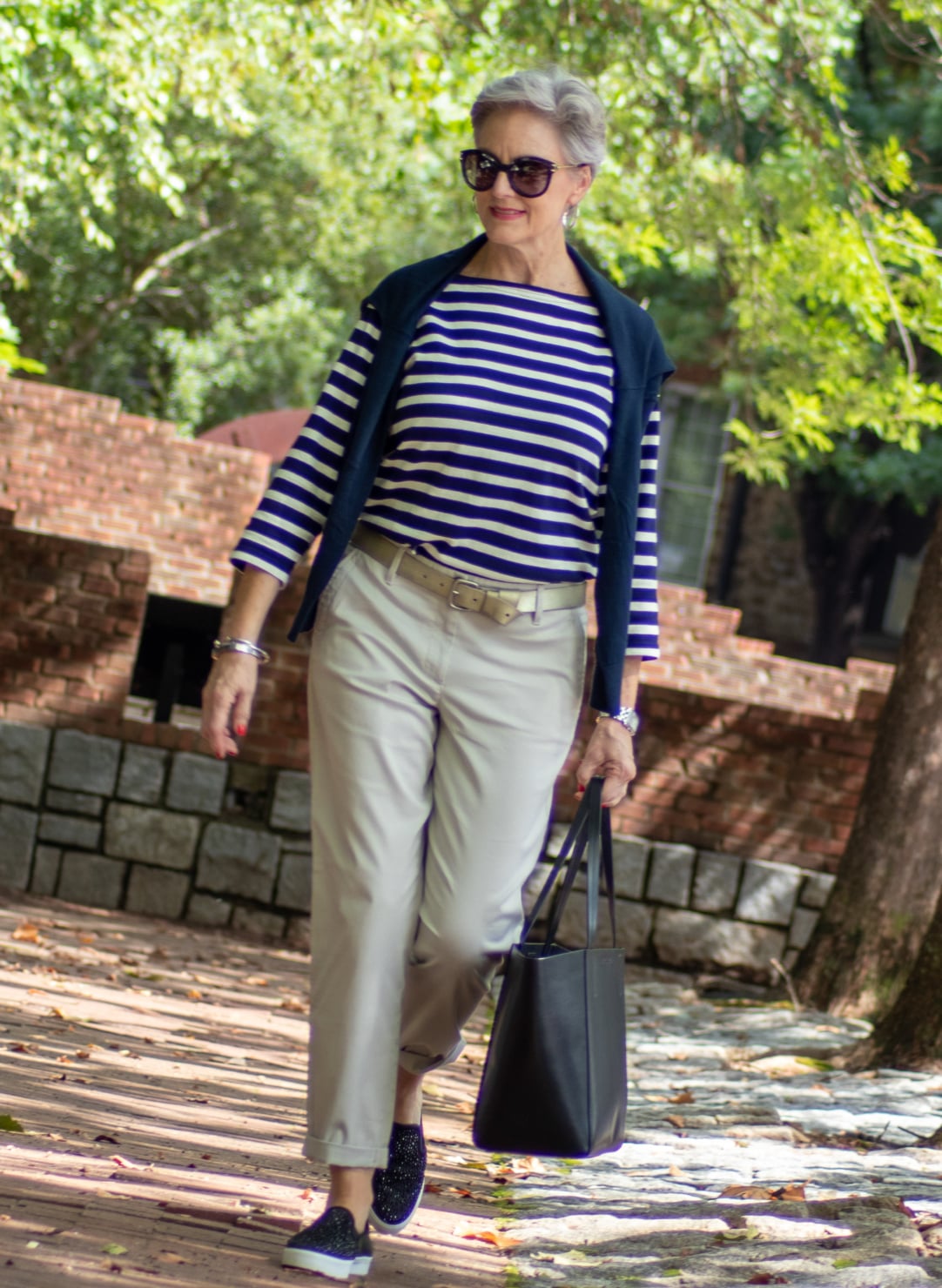 classic stripes and chinos