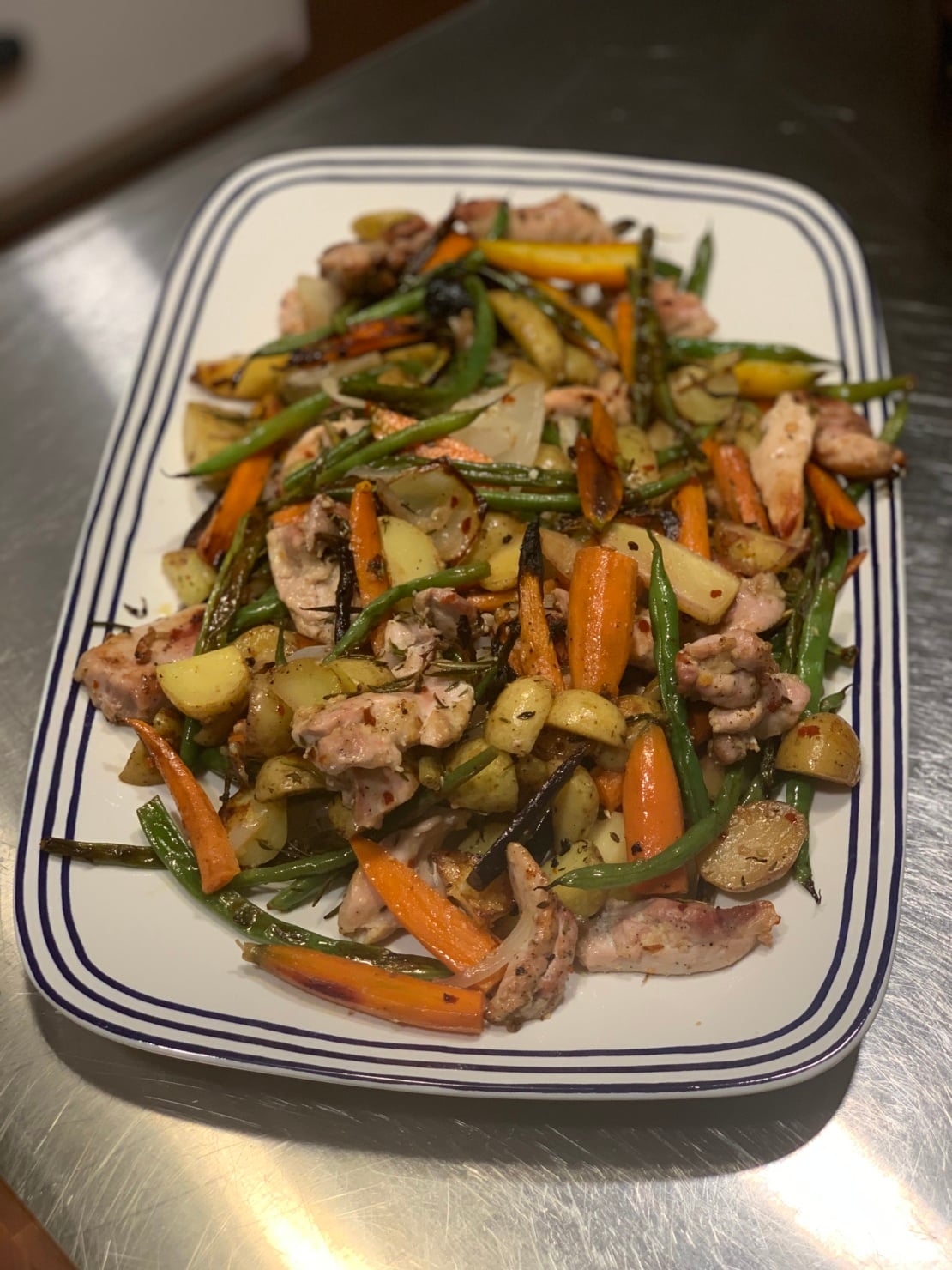 one pan roasted chicken & veggies