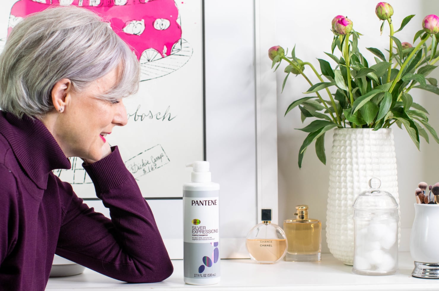 silver hair with Pantene