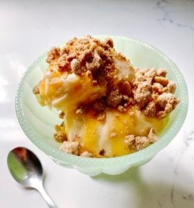 how to make peach ice cream | kelly’s kitchen