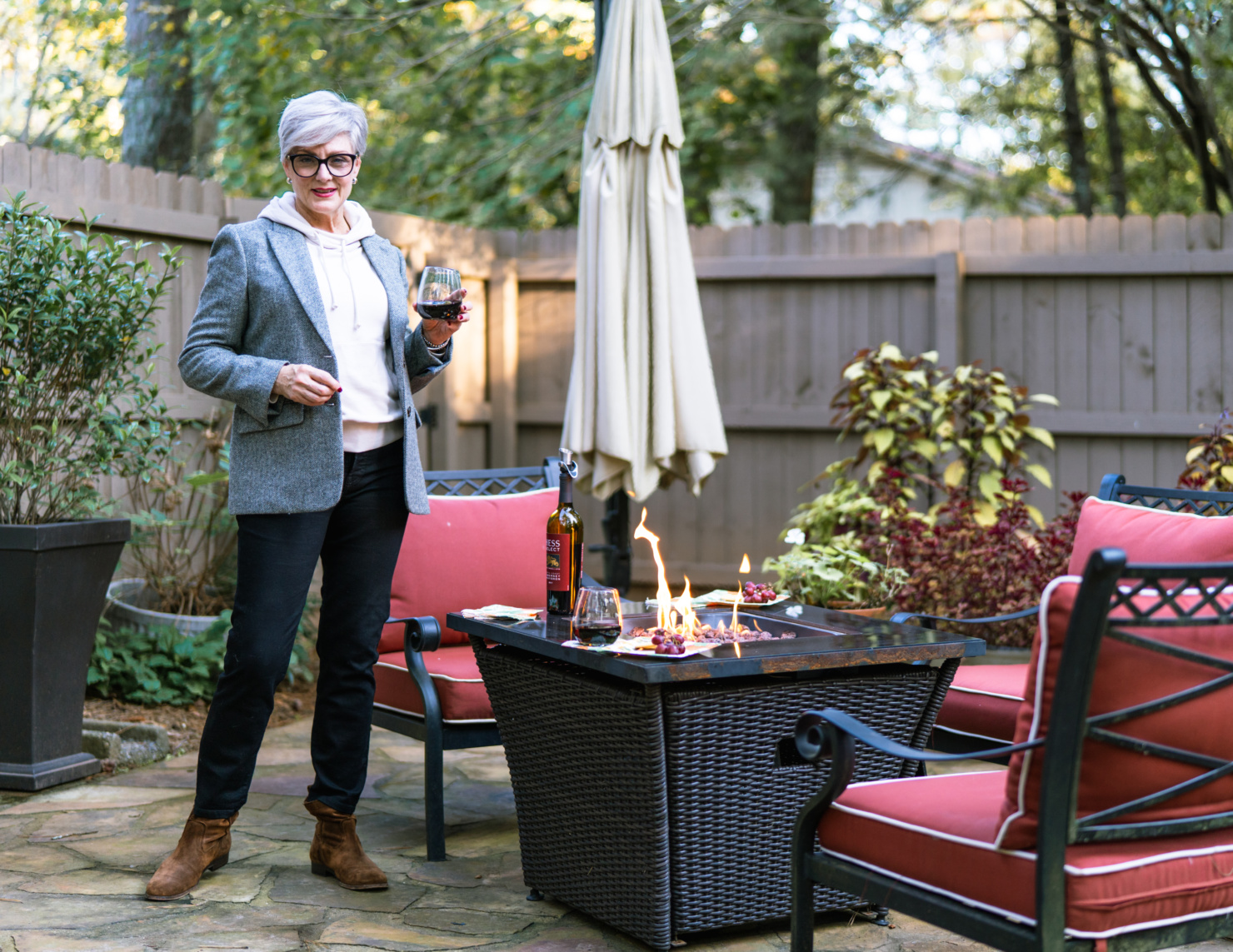 classic herringbone blazer