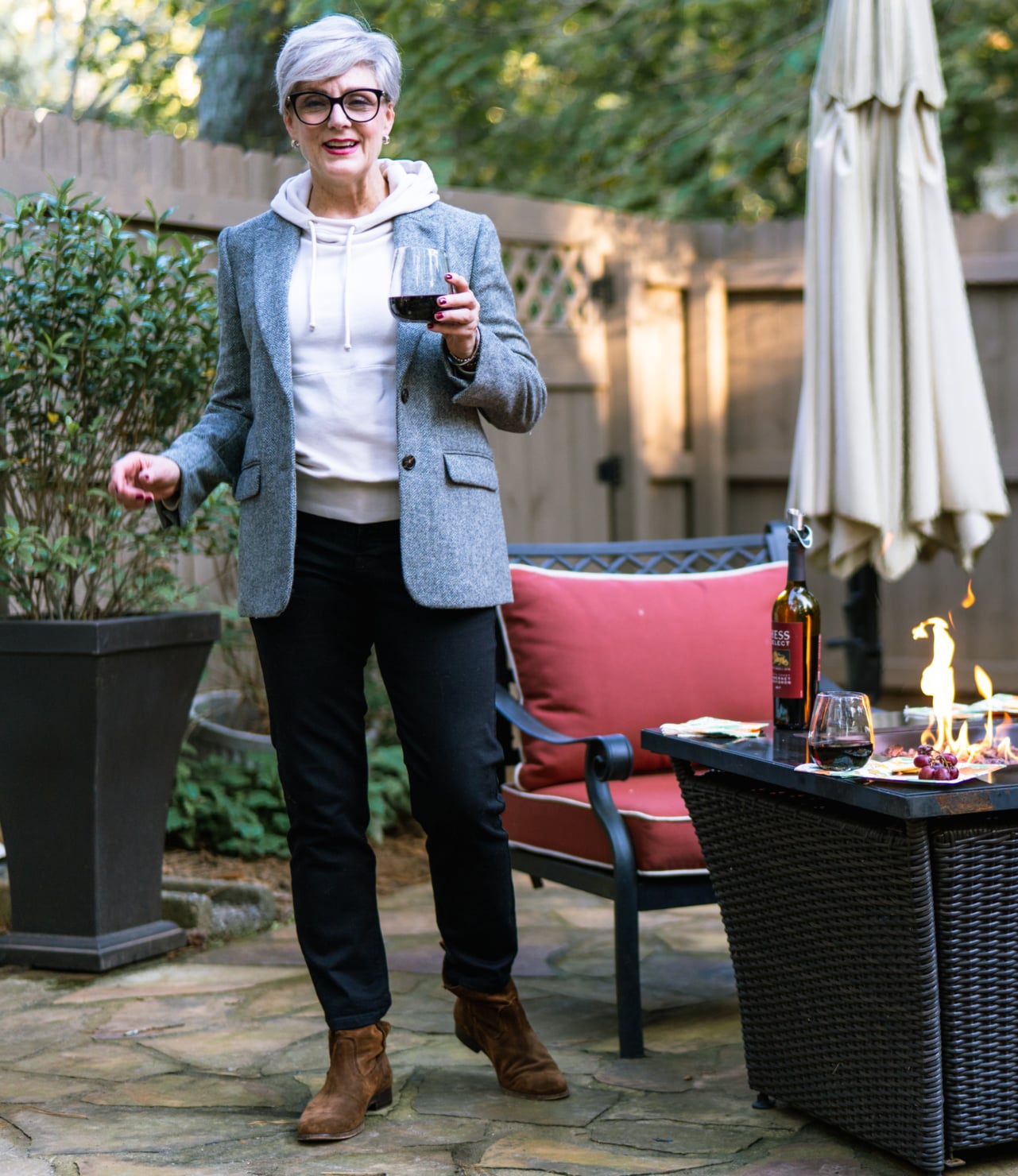 classic herringbone blazer