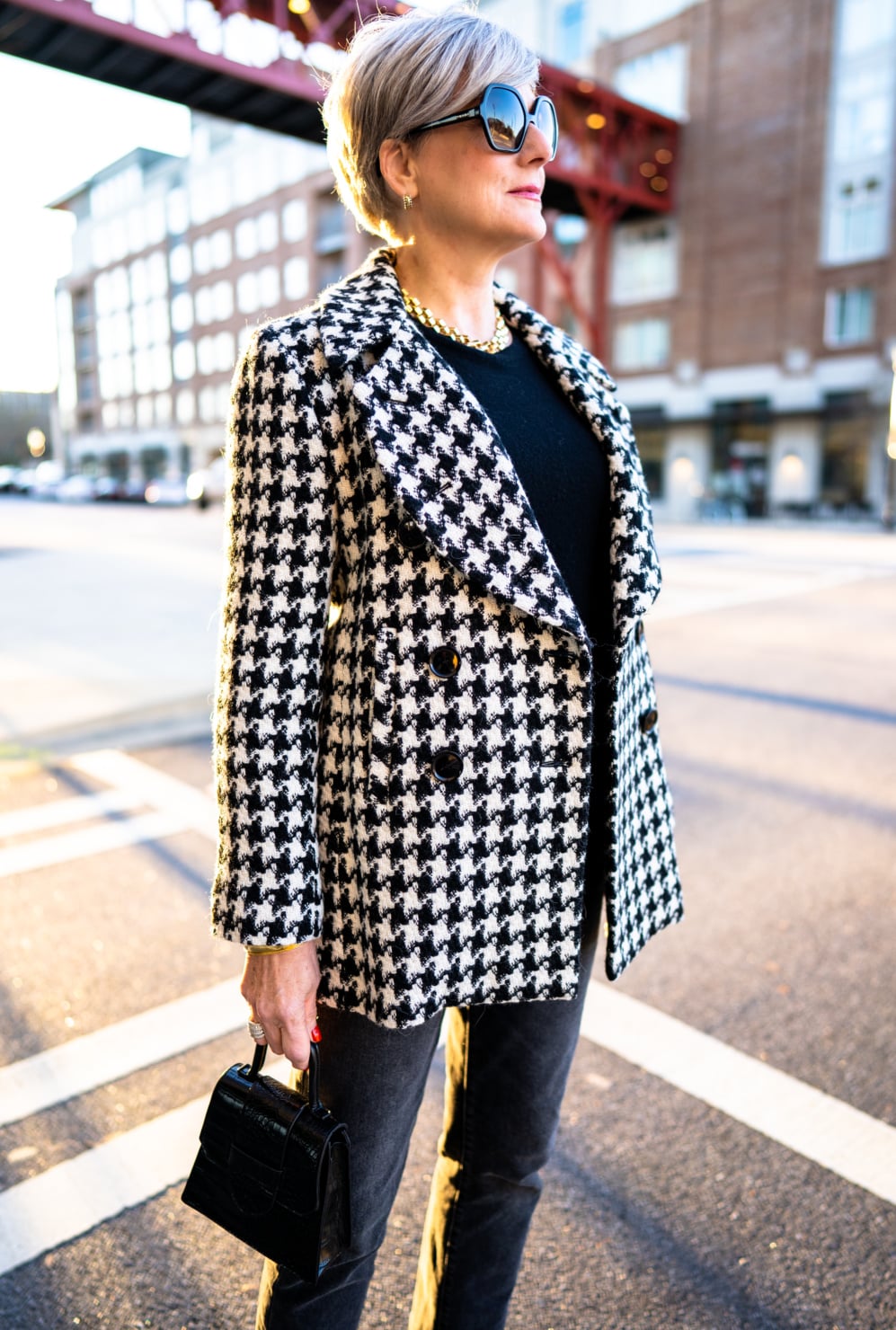 houndstooth blazer