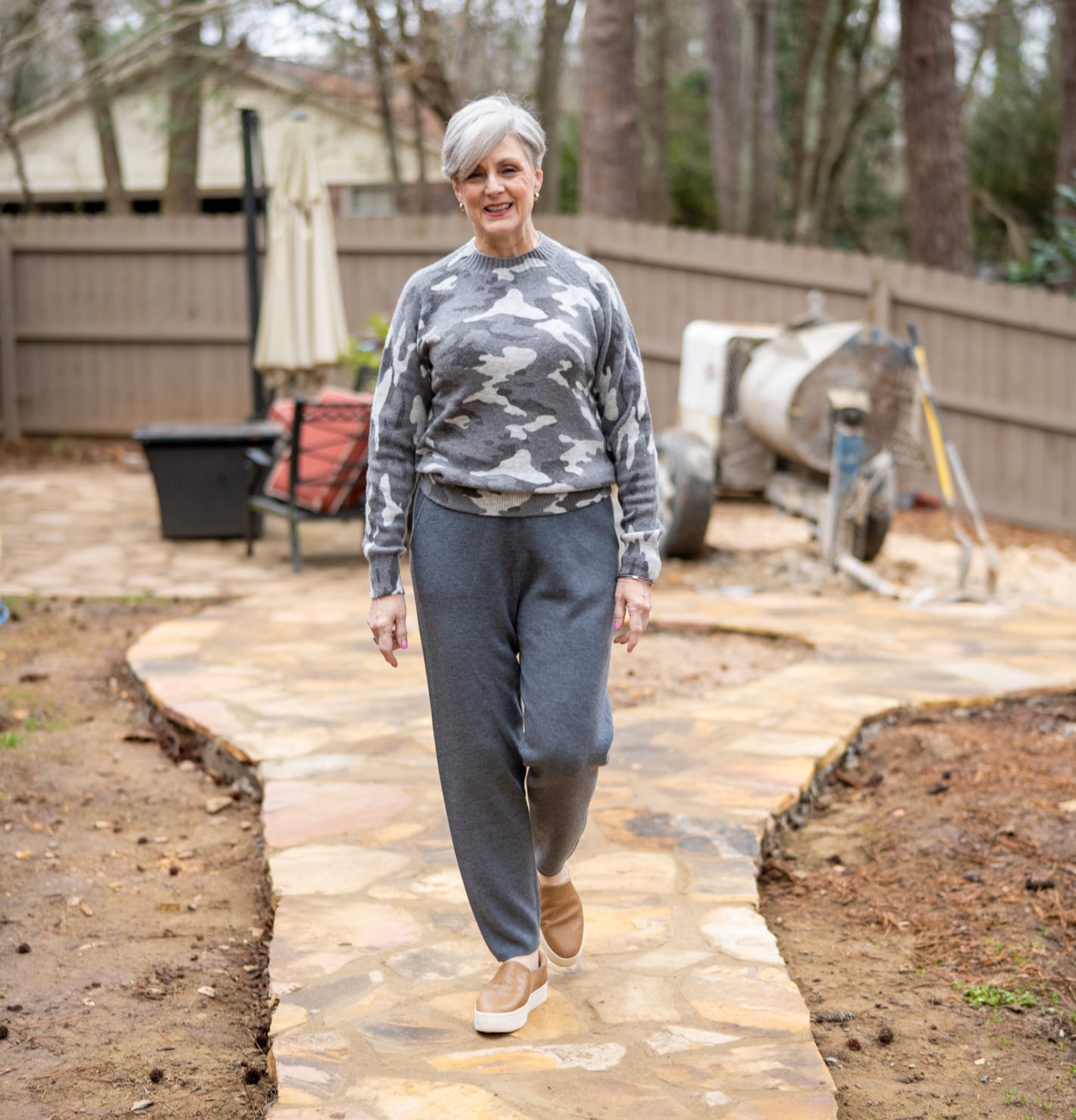 loungewear and a look at my backyard