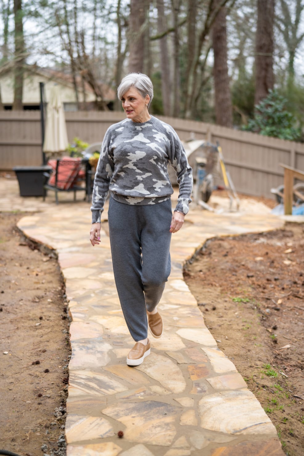 loungewear and a look at my backyard