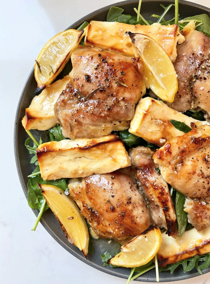 chicken lemons and feta one pan chicken lemons feta