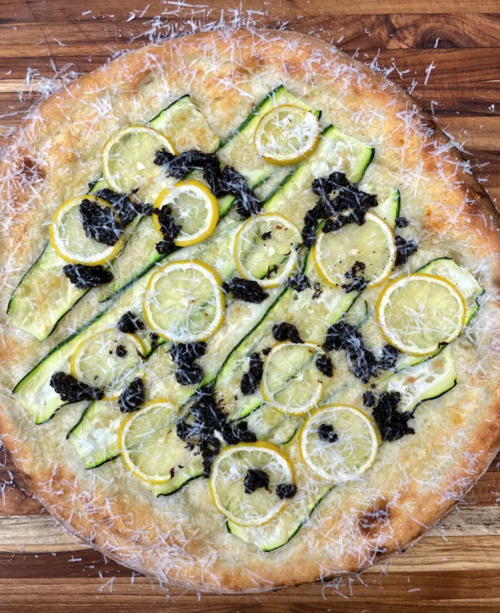 zucchini lemon pizza lemon pizza