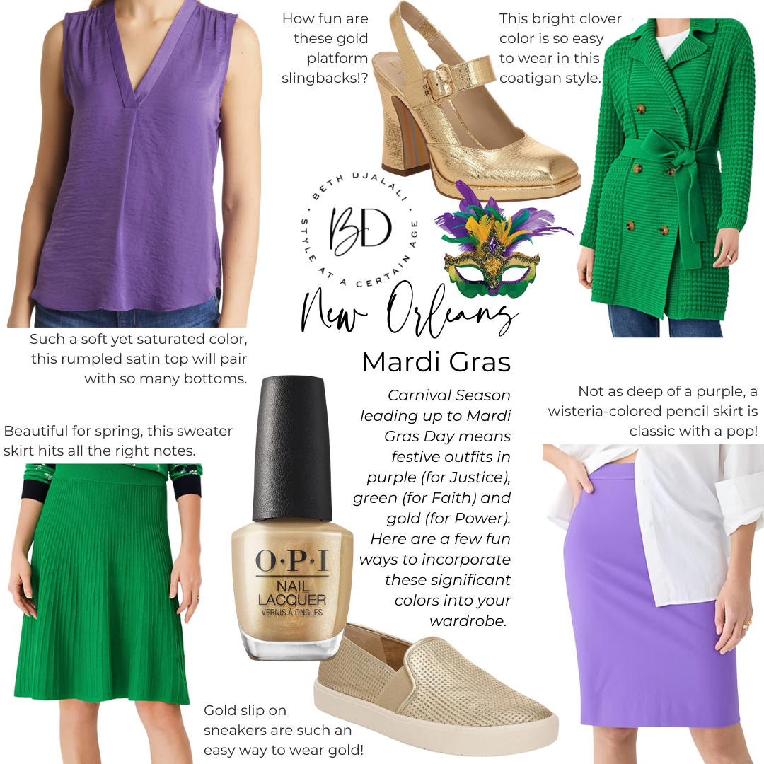 WTW New Orleans - How to Wear Mardi Gras Colors WTW New Orleans - How to Wear Mardi Gras Colors