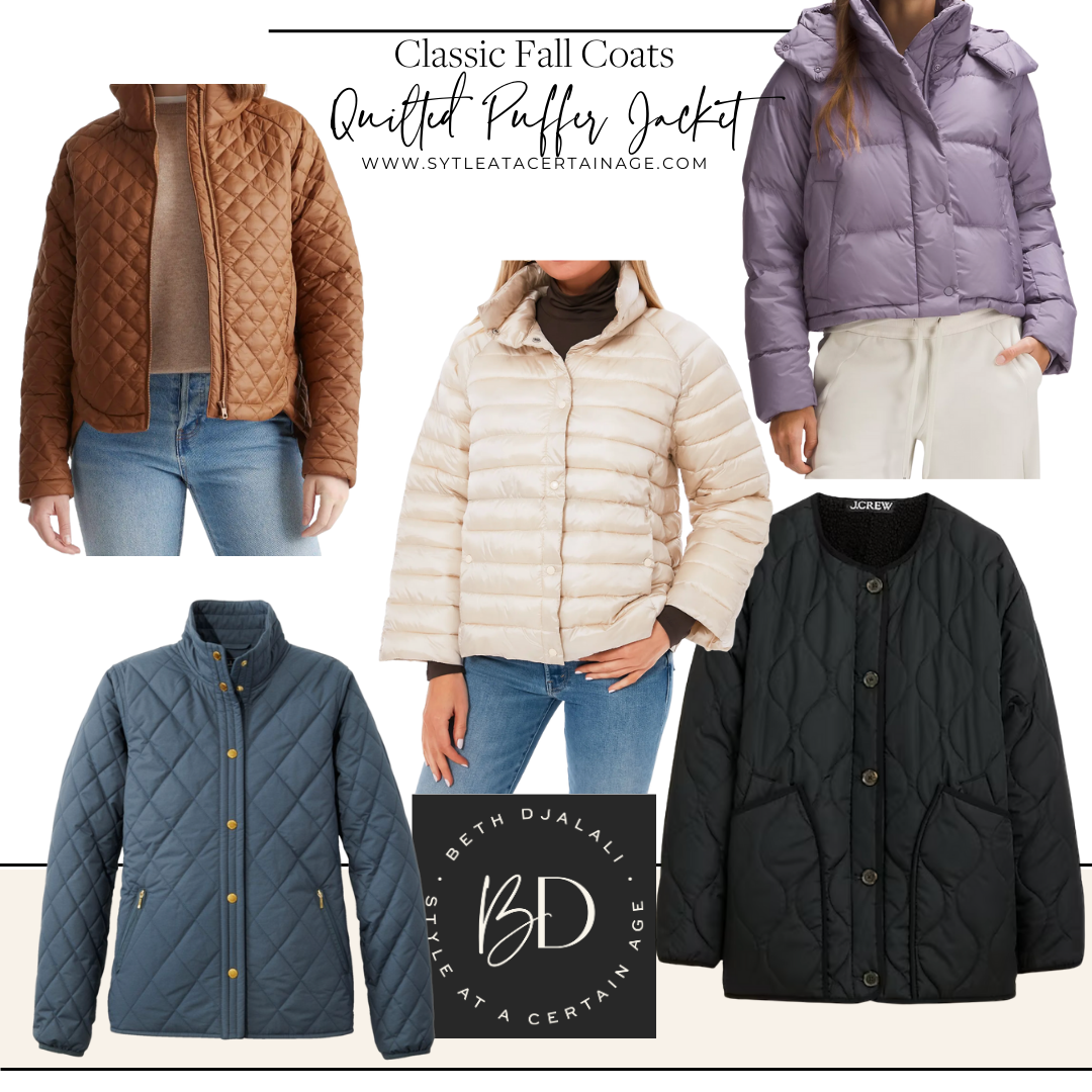 7 Classic Fall Coats Quilted Puffer Jacket