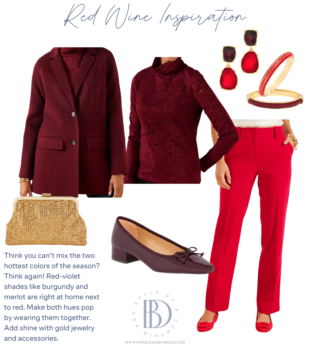 Red Wine holiday outfits