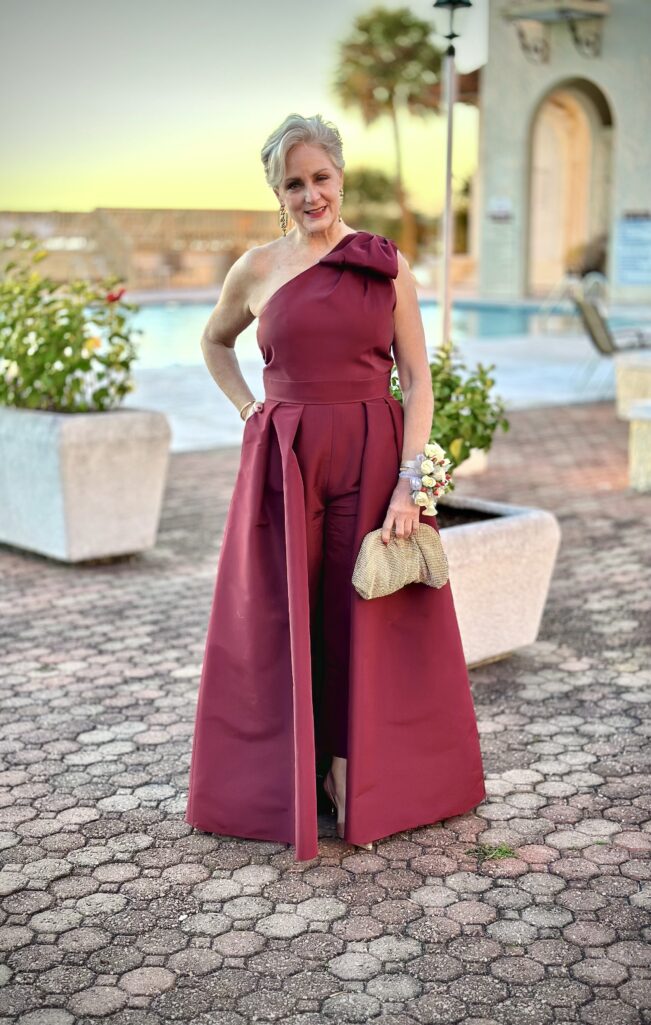 Beth Djalali attending a wedding after weight loss after 50