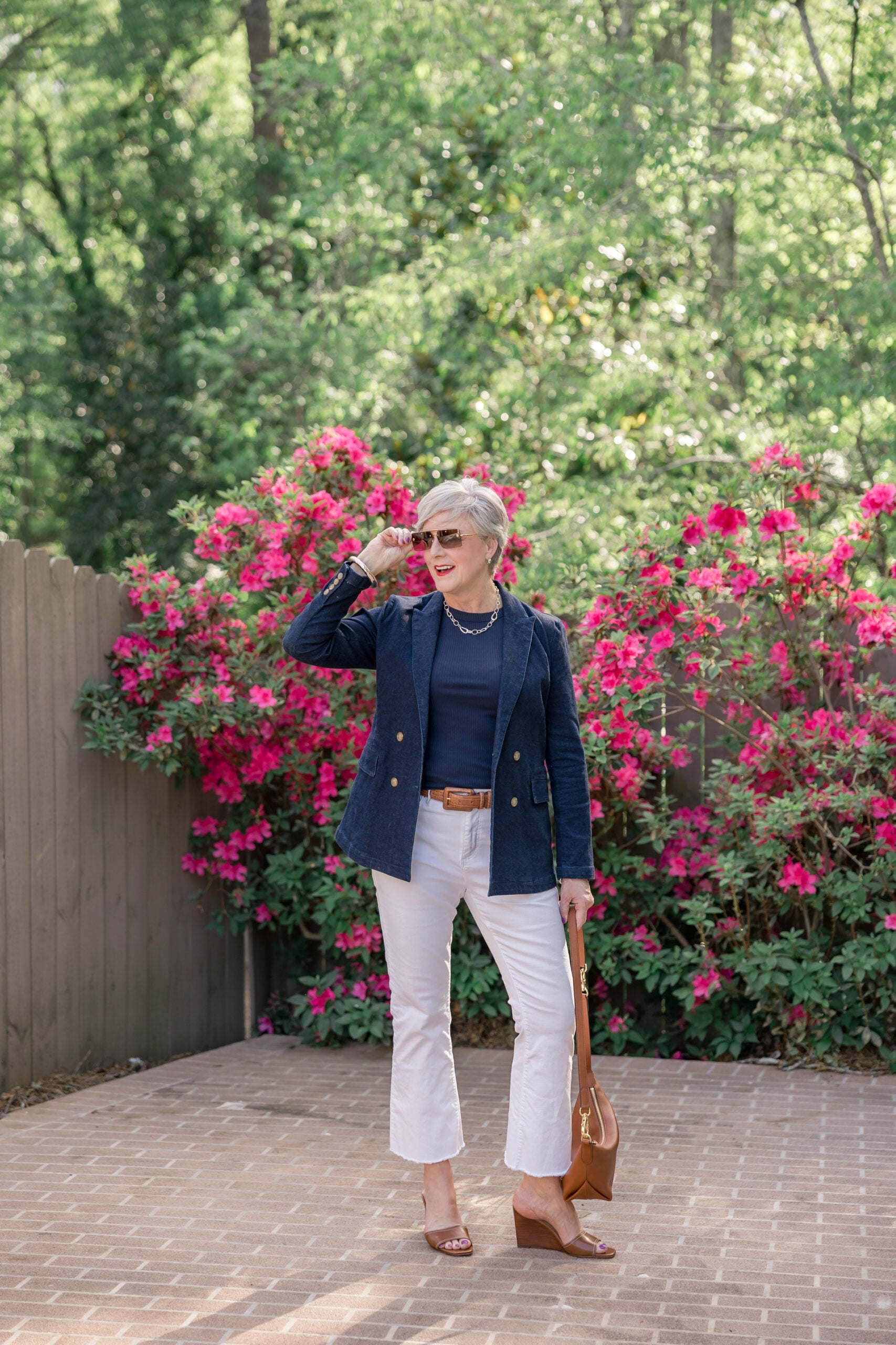 navy blazer outfit