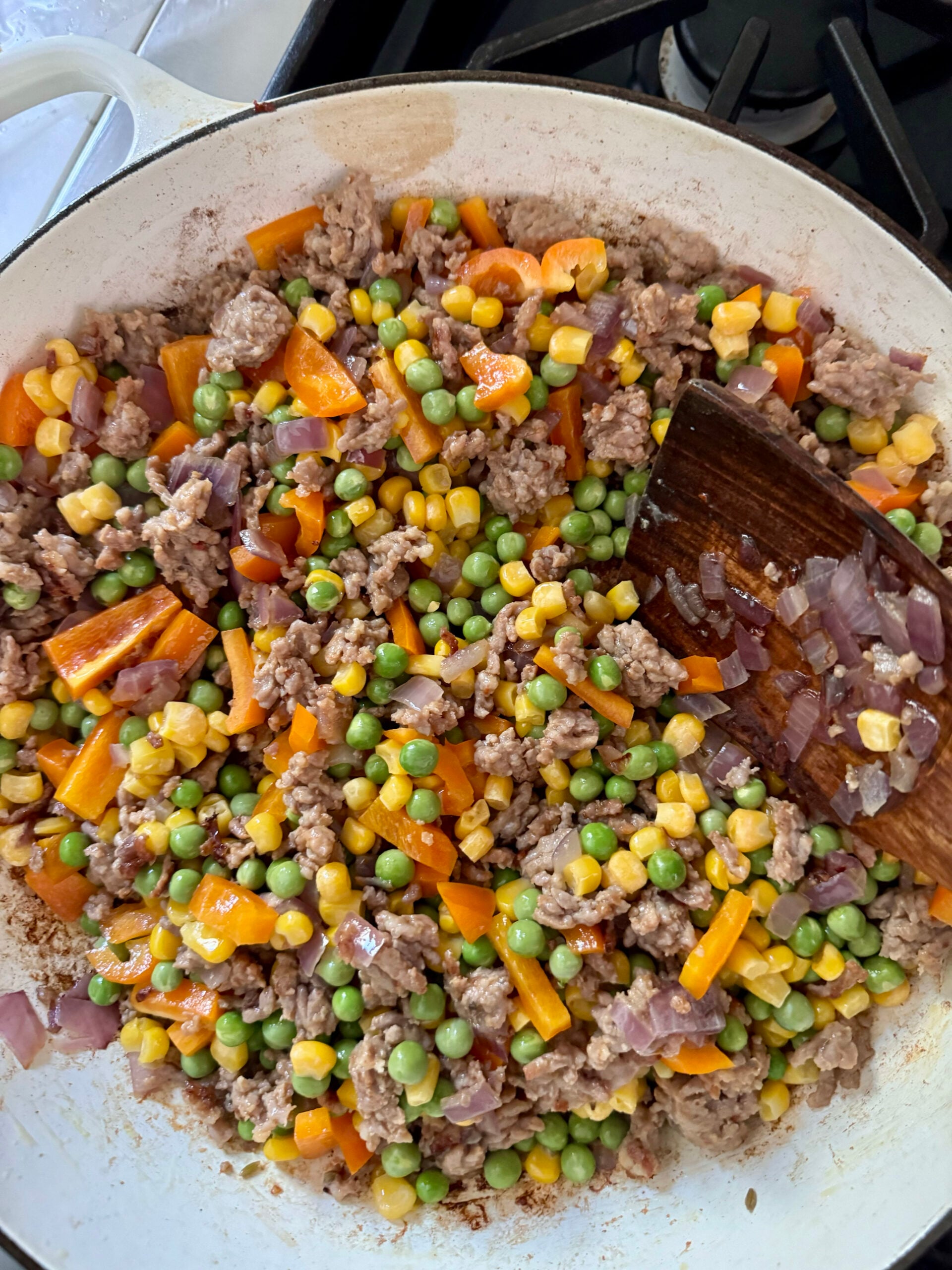 mix veggies well