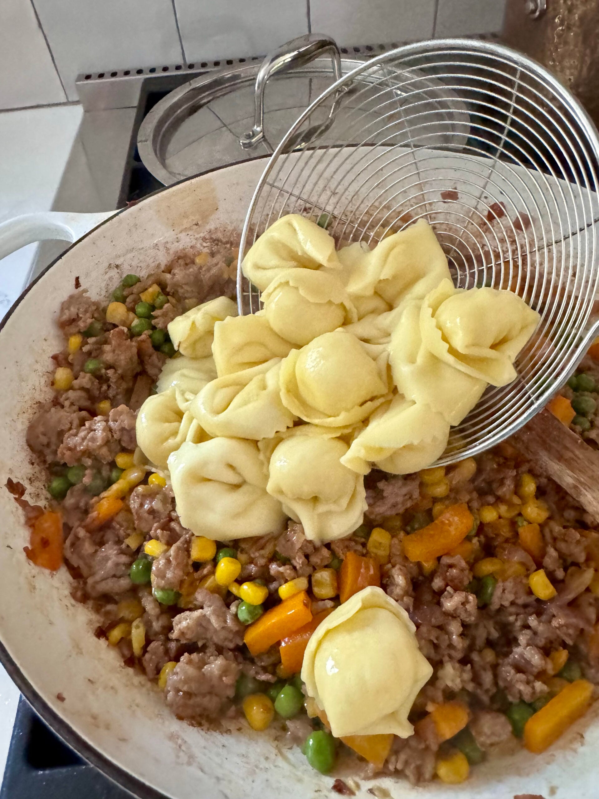 add pasta to mixture