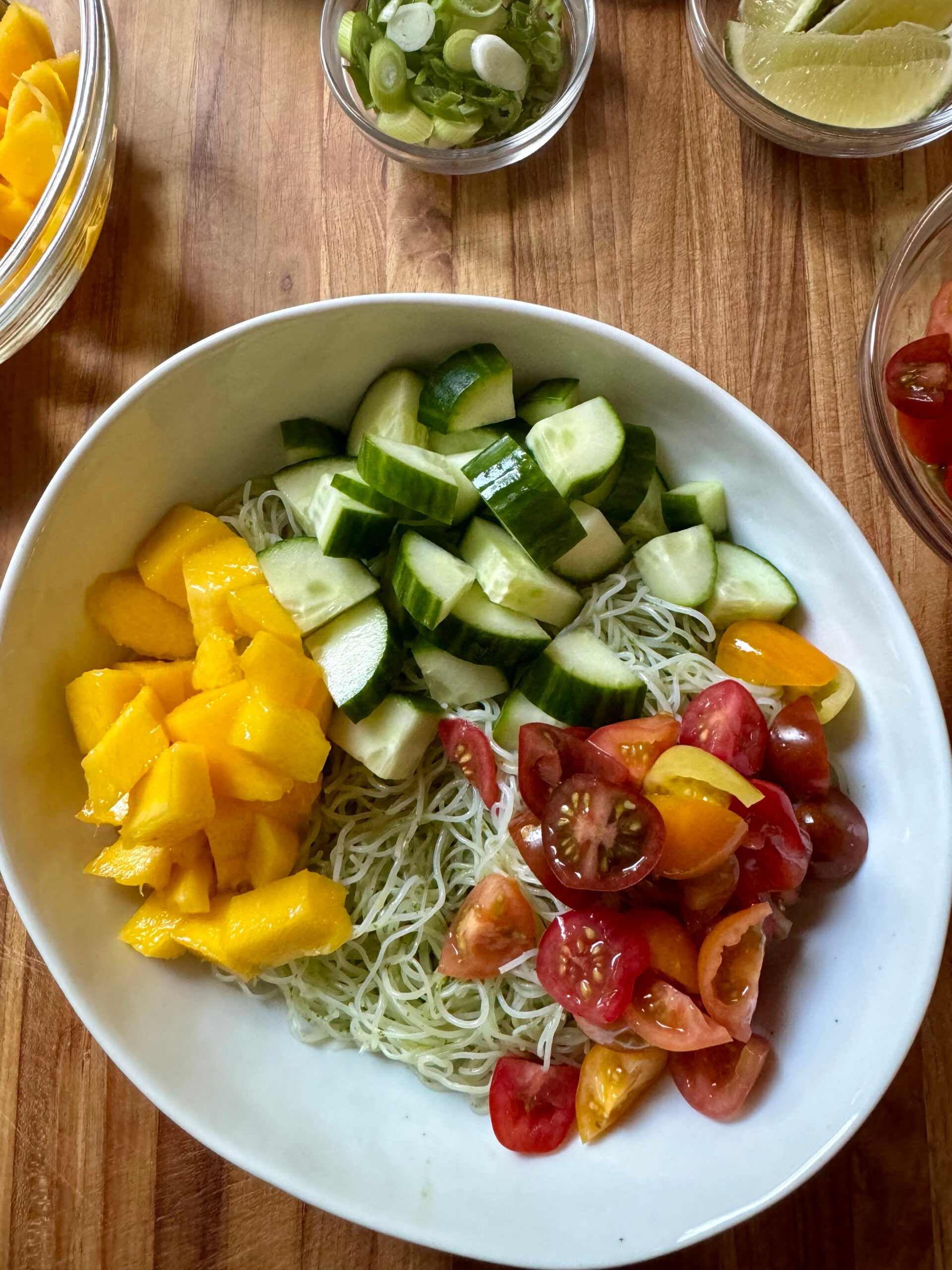Cold Noodle Salad with Meatballs