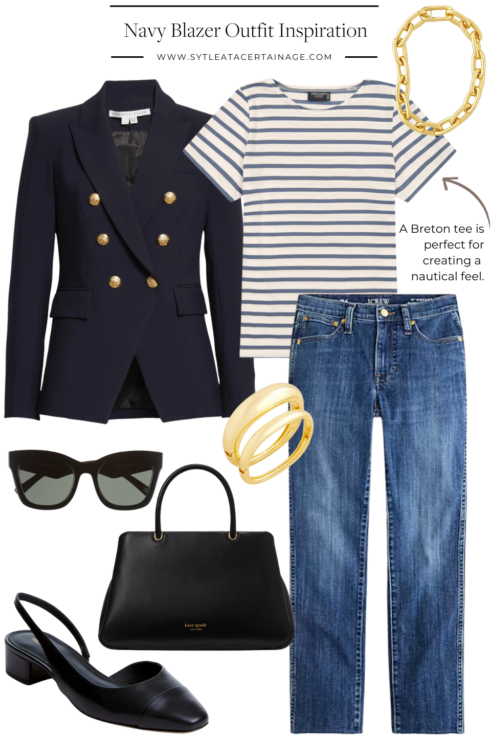 Navy Blazer Outfit Inspiration 2