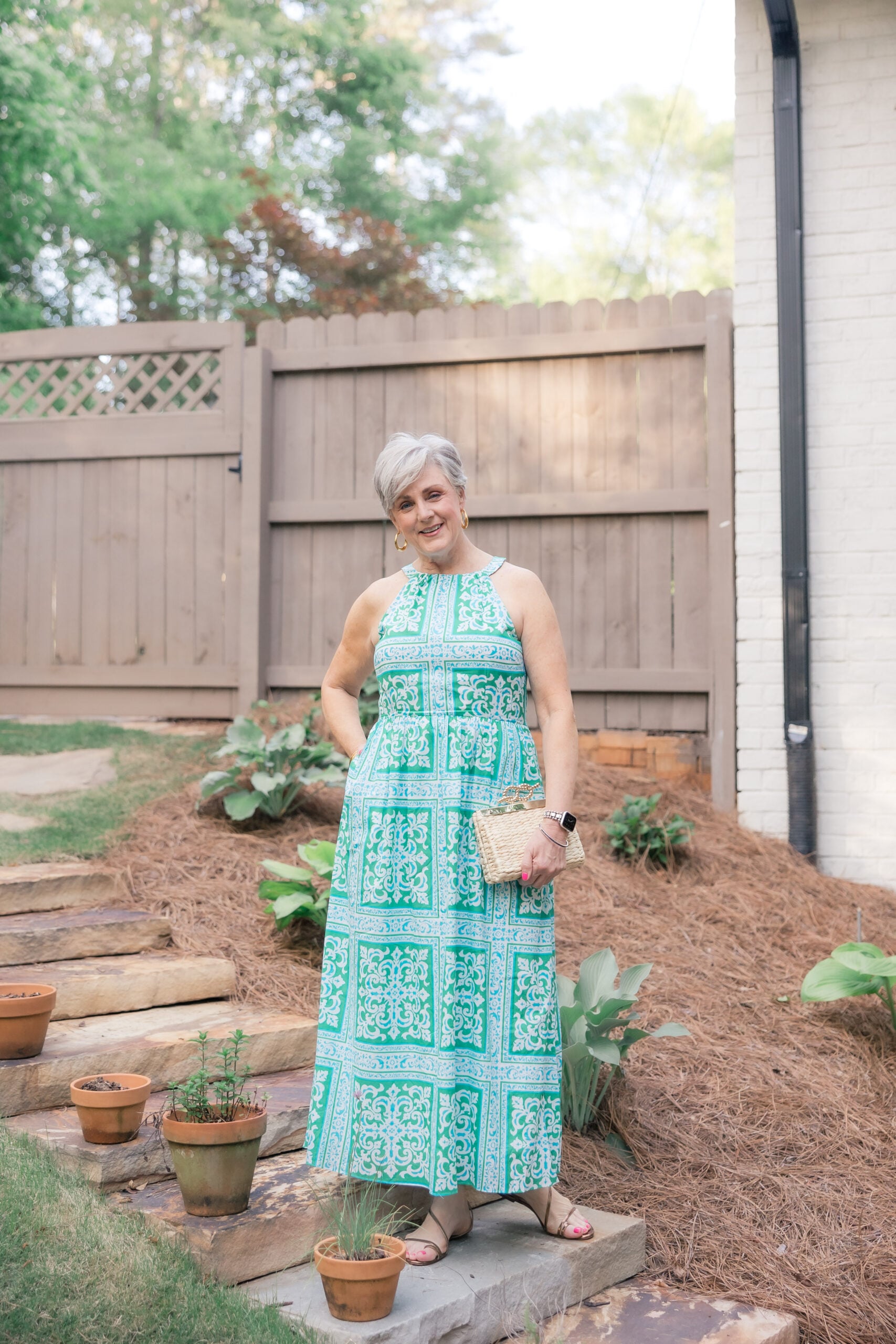 Beth SAACA | April + May 2024 What to Pack for a Beach Vacation | halter maxi dress