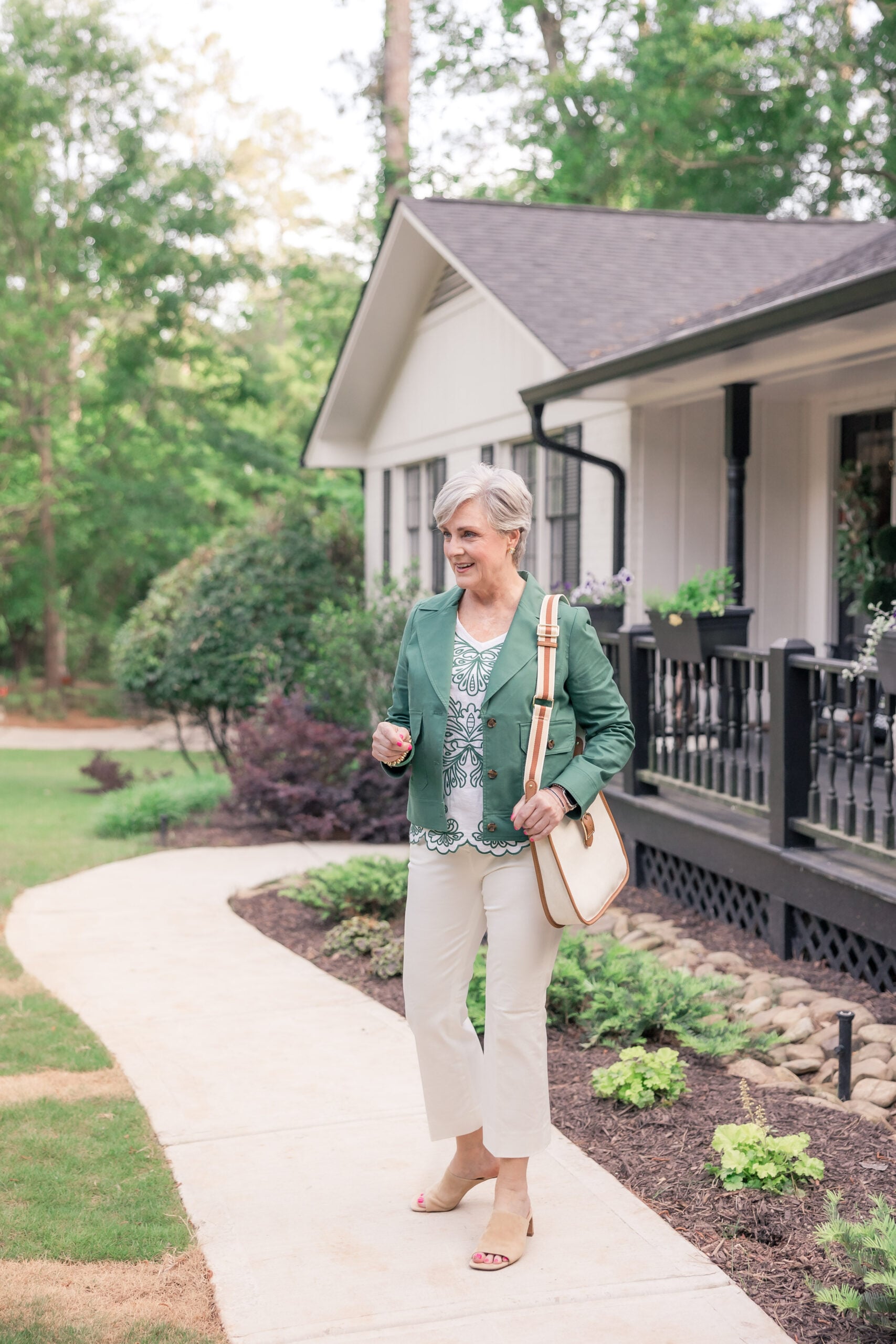 green crop jacket outfit | Readers' Favorites 05/05-05/12