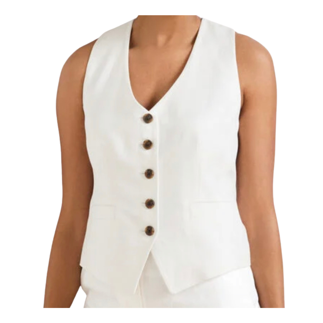 Linen Blend Slub Vest