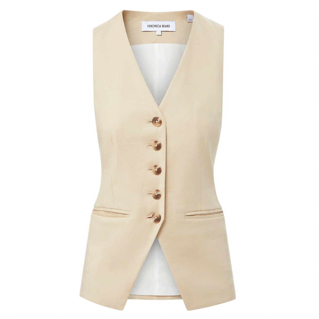 Stretch linen vest