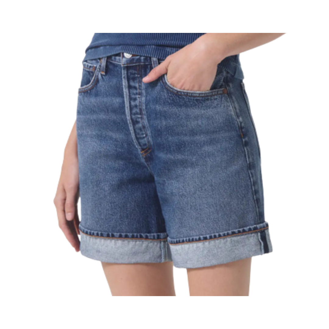 relaxed denim shorts