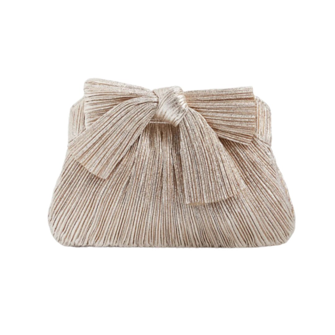 pleated frame clutch